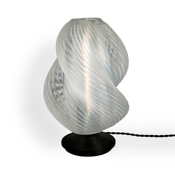 Gema 13.5" Mid-Century Coastal Plant-Based PLA 3D Printed Dimmable LED Table Lamp